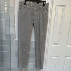 Ag Jeans light grey beautiful corduroy sz 28